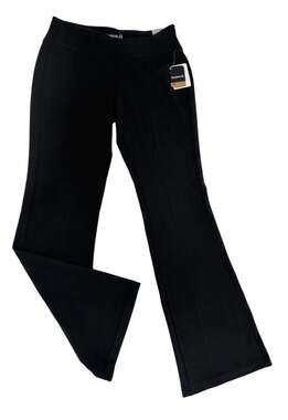 Reebok Stretch Cotton Tight Fit Flare Leg Women's Large L Black Athletic Pants